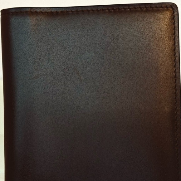 Salvatore Ferragamo Ganchini Leather Dark Brown Long Billfold Wallet - Picture 7 of 13